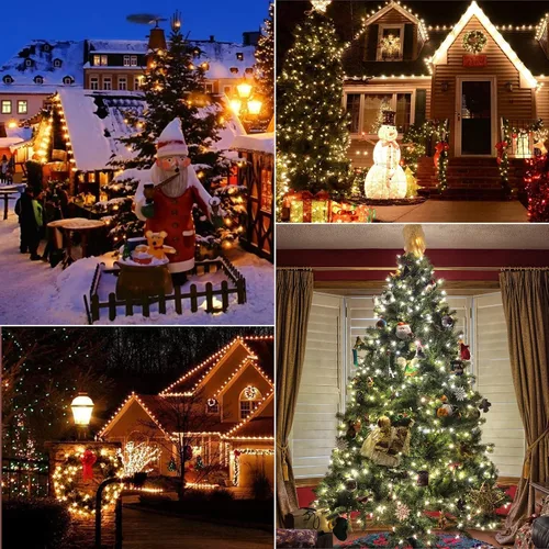 Miniatura 7 de Brightown Guirnalda de luces de Navidad C9, luces LED de Navidad para exteriores con 100 bombillas C9 de fresa, impermeables, extensibles, C9 Blanco