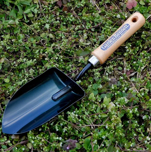 Miniatura 4 de Garden Helper Herramienta de mano de paleta de jardín grande, pala de mano para plantar y trasplantar, hoja de acero japonés resistente, mango