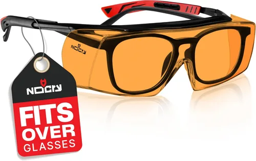 Miniatura 10 de NoCry Gafas de Seguridad Tintadas Sobre Anteojos para Hombres y Mujeres con Lentes Envolventes Antiarañazos — Certificadas UV400 y ANSI Z87