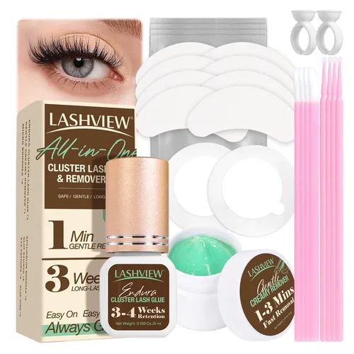 Miniatura 9 de LASHVIEW Pegamento para levantar pestañas, 2 unidades, adhesivo permanente para pestañas, sin irritación e inodoro, 0.2 fl oz*2