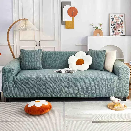 Miniatura 21 de Funda para sofá, funda elástica para sofá, fundas de cojín de tela jacquard de elastano lavable, protector elástico de muebles para mascotas, niños