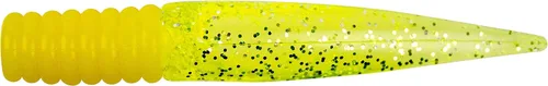 Miniatura 55 de Bobby Garland Slab Slay'R Señuelo de pesca de plástico suave para crappie, equipo de pesca y accesorios, 2 pulgadas, Chartreuse Silver Chartreuse