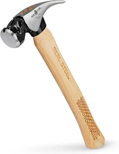 REAL STEEL Martillo magnético de 20 onzas con mango de nogal liso 0402