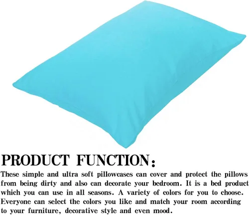 Miniatura 4 de NTBAY Juego de 2 fundas de almohada con cremallera para niños pequeños, 100% microfibra cepillada de 13 x 18 pulgadas, súper suaves y acogedoras Azul