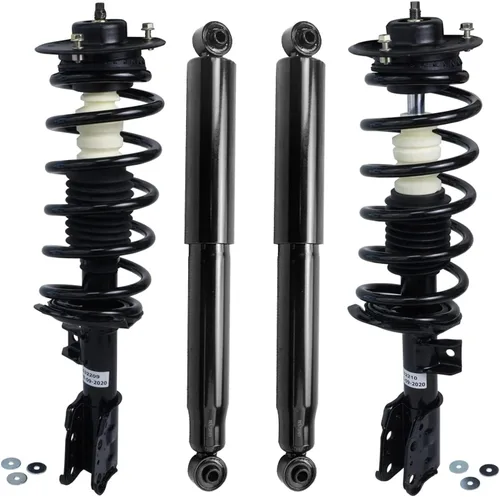 Miniatura 28 de Detroit Axle - Puntales y Amortiguadores para Chevy Traverse Buick Enclave GMC Acadia Saturn Outlook 2007-2012, 2 puntales delanteros con resorte