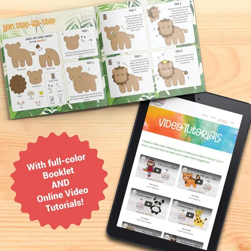 Miniatura 4 de Craftorama Kit de costura para niños, divertido y educativo juego de manualidades de animales para niños y niñas de 7 a 12 años, kit de manualidades