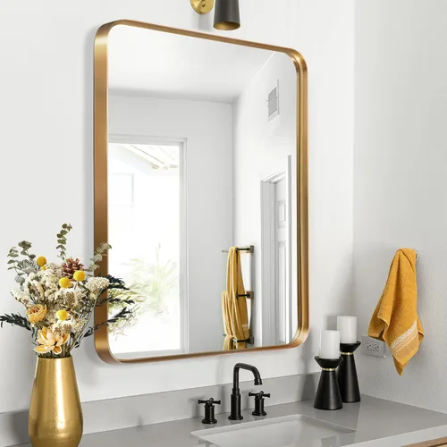 Miniatura 40 de NicBex Espejo de tocador de baño de 32 x 22 pulgadas, espejo de pared con marco de aleación para tocador de baño, dormitorio, pasillo y decoración
