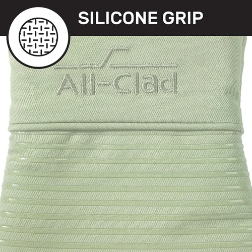 Miniatura 3 de All-Clad Guantes de Horno de Silicona: Resistentes al Calor hasta 500 Grados - 100% Algodón y Silicona, Guante de Horno de 14"x7" para Cocina