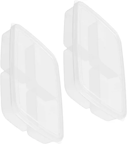 UPKOCH Caja de alimentos de mantenimiento fresco, contenedor de almacenamiento compacto para nevera con tapa para frutas, verduras y carne,