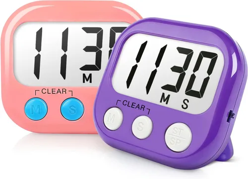 Miniatura 12 de Temporizadores de aula para profesores y niños, temporizador digital magnético grande, suministros para profesores, paquete de 12, azul y verde Azul