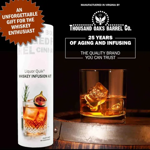 Miniatura 8 de Liquor Quik Kit de infusión de whisky – Kit completo de fabricación de whisky de bricolaje completo con recipiente infusor de vidrio de 15.2 fl oz