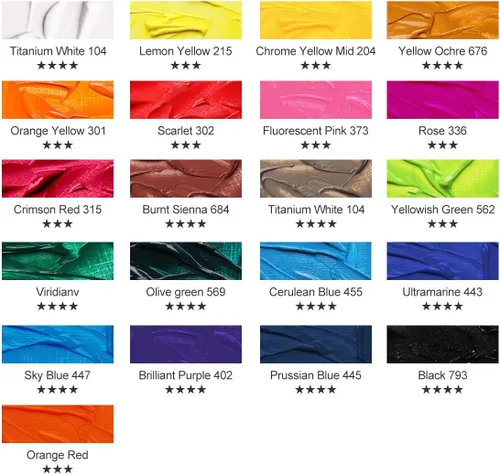 Miniatura 3 de LIGHTWISH Pintura al óleo, 21 colores al óleo vibrantes, tubos grandes de 1.7 onzas líquidas, pintura a base de aceite para pintura en lienzo
