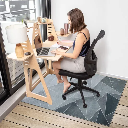 Miniatura 2 de Tapete para silla de oficina para suelo de madera dura, tapete de piso de 55 x 35 pulgadas para silla de oficina, tapete para silla de escritorio