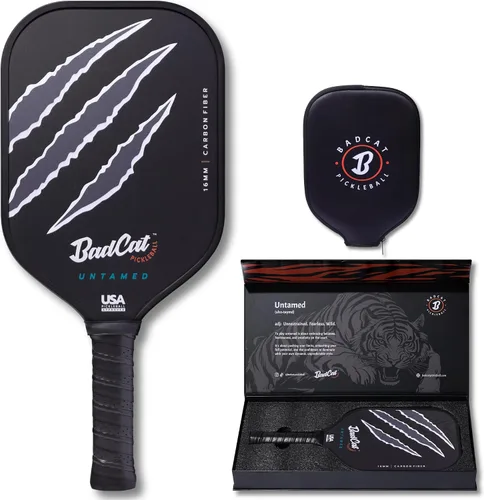 Miniatura 10 de Untamed Paddle Fibra de carbono T700 cruda para un máximo giro, potencia y control Diseño termoformado ligero profesional de 0.630 in Paleta