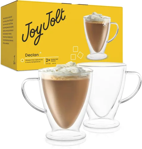 Miniatura 8 de JoyJolt Declan Irish - Tazas de café expreso de vidrio con aislamiento de doble pared (juego de 2) -5 onzas.