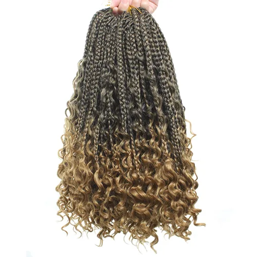 Miniatura 17 de Beverlee Goddess Box - Trenzas de ganchillo de 8 pulgadas, 8 paquetes de trenzas de ganchillo bohemias, extremos rizados, pelo sintético rizado