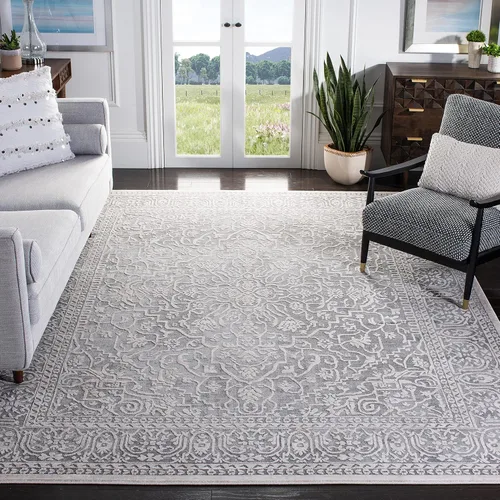 Miniatura 9 de SAFAVIEH Alfombra 10x14 - Colección Reflection - Grande - Beige y Crema, Sin Desprendimiento y Fácil Limpieza, Ideal para Sala de Estar, Dormitorio