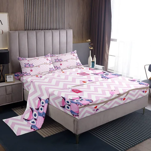 Miniatura 13 de Castle Fairy Ukiyoe Ocean - Juego de sábanas tamaño individual, juego de sábanas de flor de cerezo de estilo japonés para niños y adolescentes