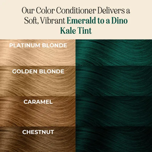 Miniatura 3 de INH Tinte semipermanente para el cabello, acondicionador de depósito de color, tinte verde esmeralda, sin blanqueador ni peróxido, tinte temporal