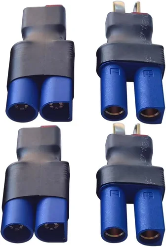 Miniatura 3 de 2 pares EC5 a T-Plug Deans estilo macho hembra RC adaptador EC5 macho a T enchufe hembra, EC5 hembra a T-Plug macho compatible con Arrma E-flite