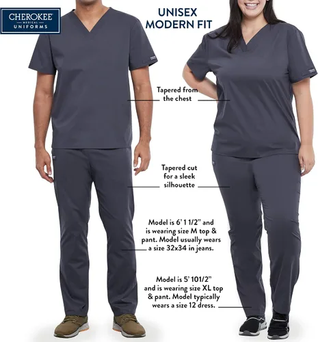 Miniatura 3 de Cherokee White Lab Coat for Men or Women with 3 Pockets and Center back length 38" CK460