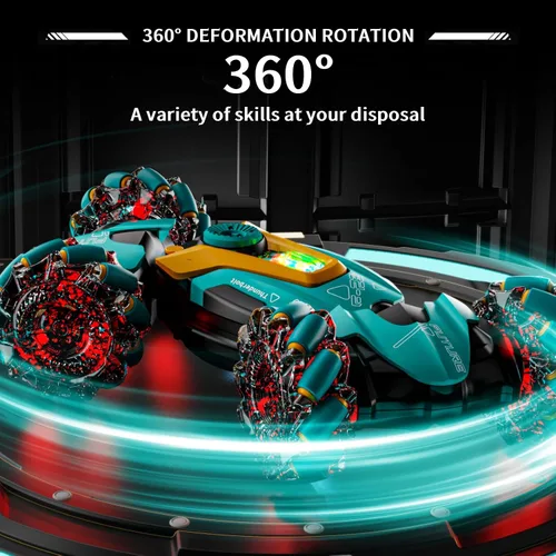 Miniatura 7 de Paquete de 3 juguetes de control remoto con detección de gestos para edades de 5 a 7 a 13 años, con luces en aerosol musical, 4WD 360° Spins All