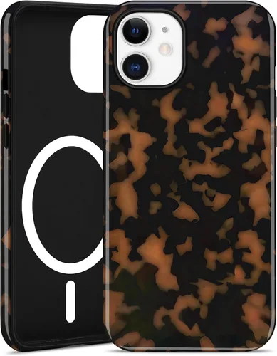Miniatura 133 de Jusy Compatible con MagSafe Brown Tortoise Shell Print Phone Case para iPhone 7/8/SE, funda protectora magnética de lujo de TPU suave
