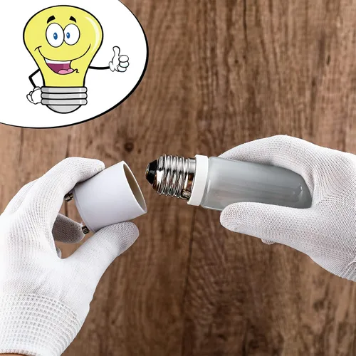 Miniatura 6 de Landhoow Paquete de 6 adaptadores Gu24 a E26 E27 para bombillas LED, resistentes al calor hasta 392 grados Fahrenheit, resistentes al fuego