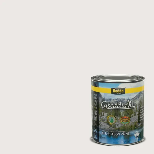Miniatura 154 de Rodda Paint CASCADIA XL - Pintura e imprimación satinada para exteriores en uno, cuarto de galón, color blanco