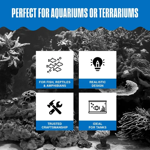 Miniatura 5 de Penn-Plax Deco-Replicas - Adorno de granito para acuario y escondite – Aspecto realista de piedra – Seguro para tanques de agua dulce y agua salada