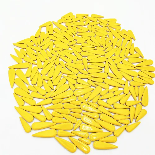 Miniatura 16 de Mosaico de cerámica de hojas de pétalos de gota de agua de 1.1 libras para manualidades, piezas de mosaico de cerámica en forma de lágrima