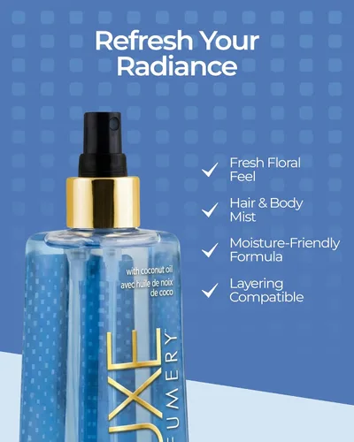 Miniatura 4 de Luxe Perfumery Aqua Moon - Perfume en bruma para el cabello y el cuerpo, almizcle floral afrutado con manzana verde, jazmín y fresia, aceite de coco