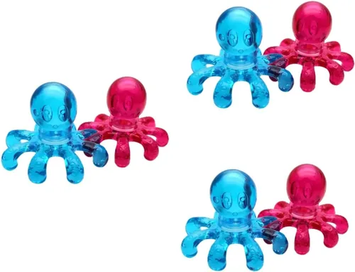 Miniatura 10 de Kallory Masajeador de pulpo, paquete de 2 herramientas de masaje portátil para cuero cabelludo y cuerpo, herramienta de punto de autopresión de 3.93