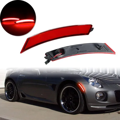 Miniatura 12 de Lámparas de Marca Lateral Delantera LED de Lente Ahumada Ámbar Compatibles con 2006-2010 Pontiac Solstice, 2007-2010 Saturn Sky Lente ahumada LED