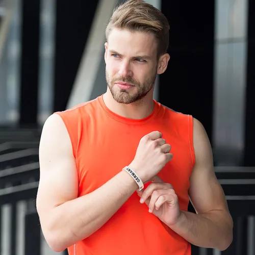 Miniatura 9 de EXCEART Pulsera de silicona impresa con la bandera de Alemania para fanáticos de los deportes, cómoda talla única, ideal para partidos de fútbol