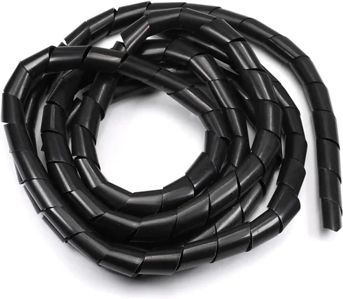 Miniatura 8 de Othmro 1 envoltura de cable en espiral de polietileno de 14 a 19 pies, funda de alambre protectora de abrasión expandible de polietileno de 0.55 4.5