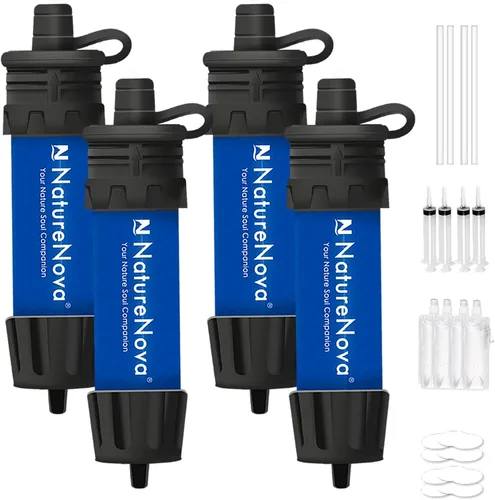 Miniatura 11 de Mini Filtro de Agua NatureNova Sistema Portátil de Filtración de Agua de Emergencia para Senderismo, Camping, Popote, Equipo de Supervivencia