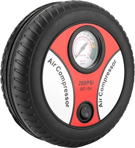 Miniatura 6 de Bomba portátil del compresor de aire del coche 12V, inflador visual del neumático de la bici de la motocicleta del indicador de presión del neumático