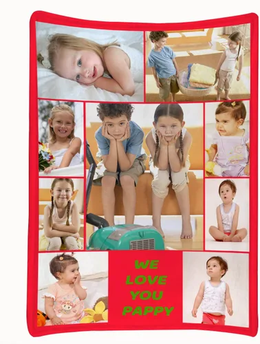 Miniatura 32 de Manta personalizada para parejas con collage de fotos, manta personalizada para parejas, súper suave y acogedora para regalos del día de San