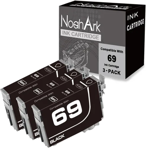 NoahArk 3 paquetes de cartuchos de tinta remanufacturados T069 de repuesto para Epson 69 para Stylus C120 CX5000 CX6000 CX8400 CX9400 NX215 NX305