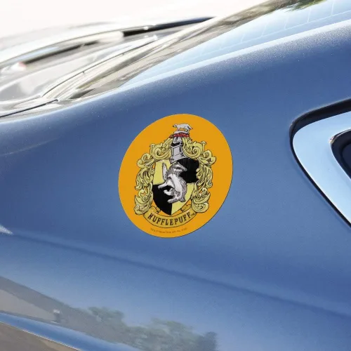 Miniatura 3 de Harry Potter Hufflepuff pintado cresta automotriz coche refrigerador Locker vinilo círculo imán