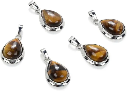 Adabele Natural Semi Precious Stone 22mm Teardrop Waterdrop Pendant Drop Loose Stones for Necklace Earrings Keychain Pendant DIY Craft Jewelry