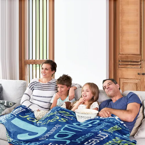 Miniatura 2 de Manta personalizada con nombre para niños, manta personalizada con nombre de bebé súper suave para niños y niñas, manta con monograma con nombre