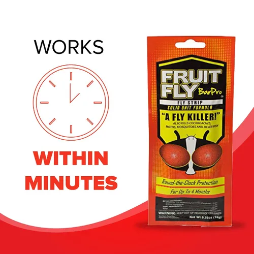Miniatura 6 de Fruit Fly BarPro – Franja de control de insectos activada por vapor – Mejor que las trampas para moscas de la fruta – Mata moscas, mosquitos