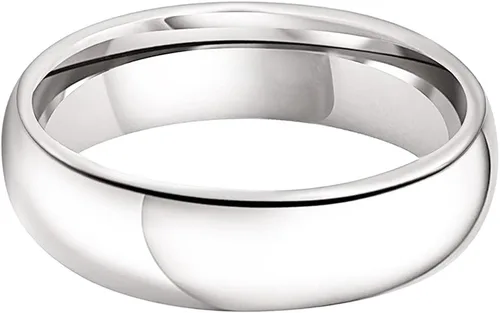 Miniatura 2 de TUTISS Anillos de tungsteno blanco de 0.118 in, 0.157 in, 0.197 in, 0.236 in, 0.276 in, 0.315 in, 0.394 in, para hombres y mujeres, alianzas