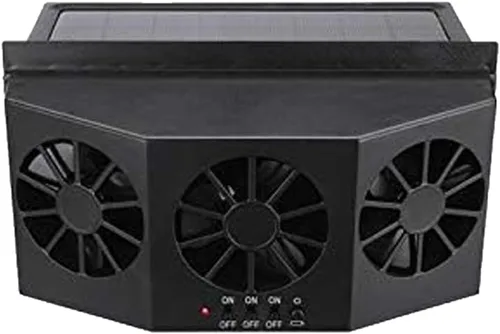 Riloer Ventilador de coche con energía solar, ventilador de escape de automóvil con energía solar, radiador de automóvil, elimina el olor peculiar