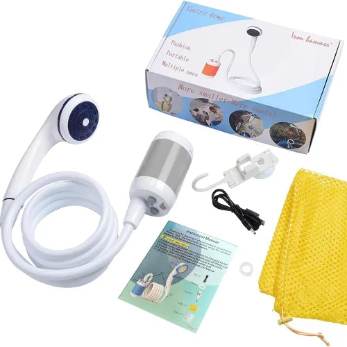Miniatura 5 de Iron Hammer Ducha portátil para acampar Ducha al aire libre Ducha eléctrica de mano Gris