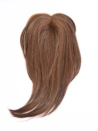 Miniatura 7 de Top of Head Topper Color R1416T Tostado con mantequilla – Extensiones de pelo con clip Tru2Life resistente al calor sintético monofilamento base