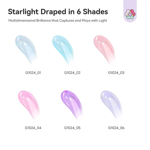Miniatura 2 de SAVILAND Kit de uñas de poligel sin hema: 6 colores de gel de poliéster de duración de 28 días, kit de uñas de gel de extensión de poli de gel