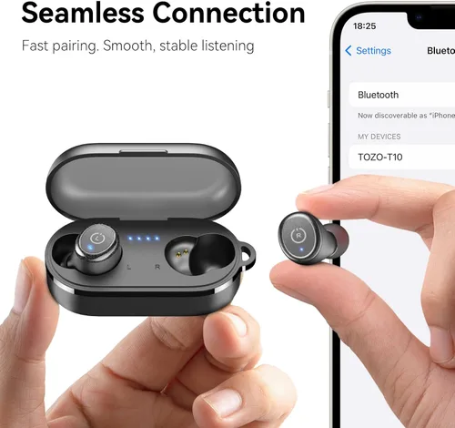 Miniatura 8 de TOZO - T10 - Auriculares inalámbricos Bluetooth 5.0 1 Negro
